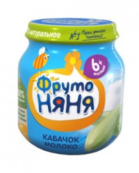 Пюре Фрутоняня кабачок молоко с 6 мес 100 г